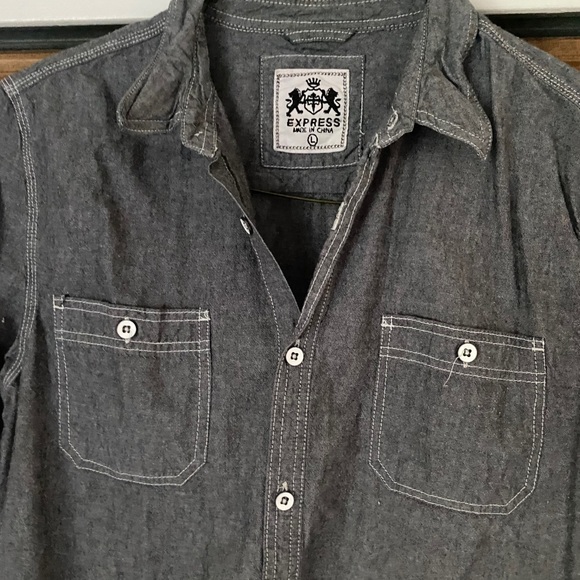 Express Men’s Long Sleeve Button Down Shirt - Picture 2 of 5